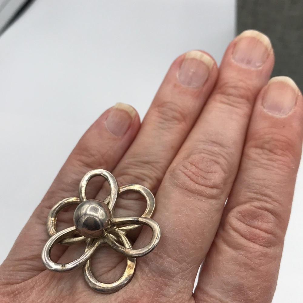 Extra Large Atomic Sterling Silver Dgs Turkey Flo… - image 4